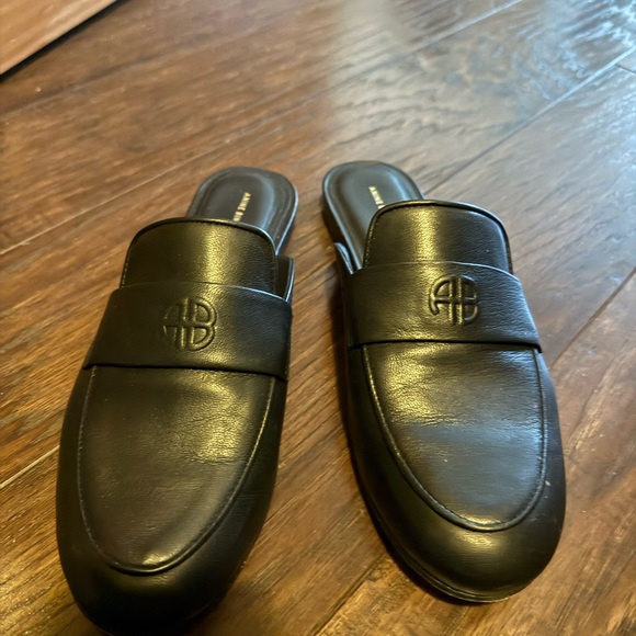 Women’s Black Leather Loafers - Anine Bing - Picture 2 of 5